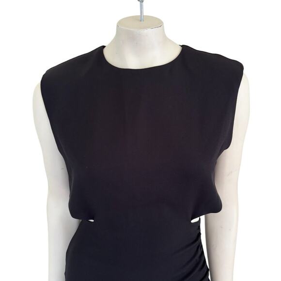 NWT ZARA Side Slit Cutout Maxi Dress in Black SZ XS - Picture 4 of 13